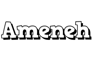 Ameneh snowing logo