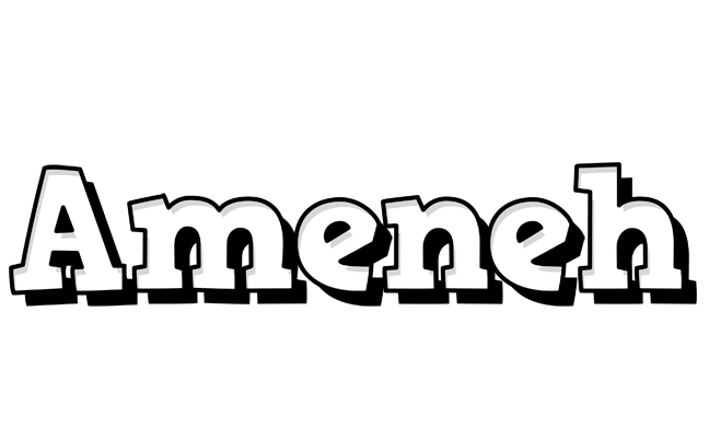 Ameneh snowing logo