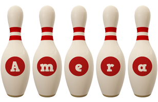 Amera bowling-pin logo