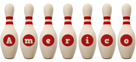 Americo bowling-pin logo