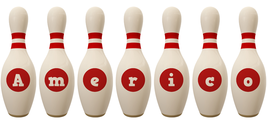 Americo bowling-pin logo