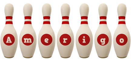 Amerigo bowling-pin logo