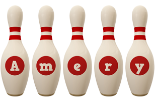 Amery bowling-pin logo