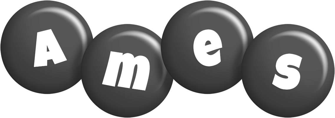 Ames candy-black logo