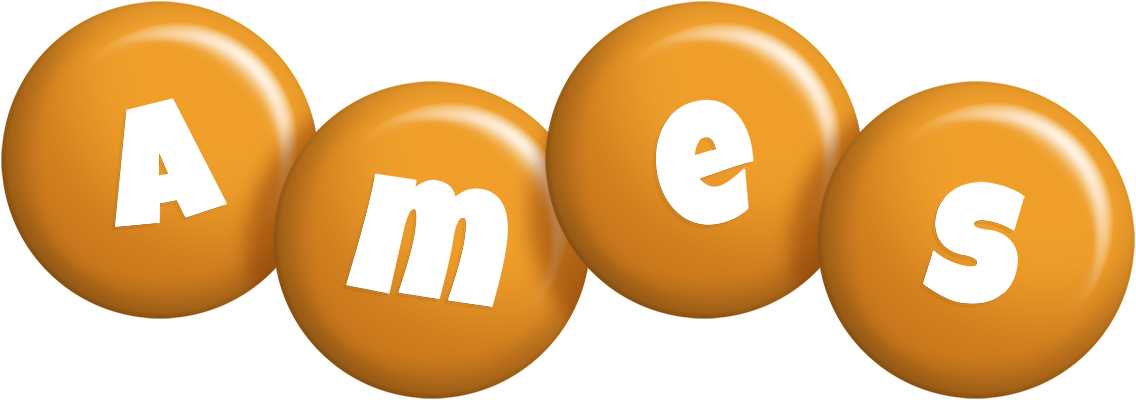 Ames candy-orange logo