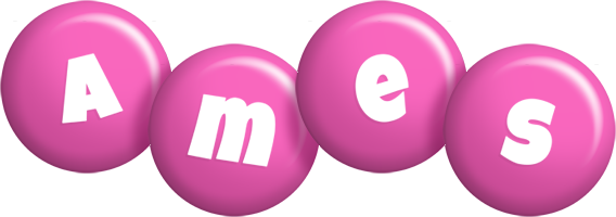 Ames candy-pink logo