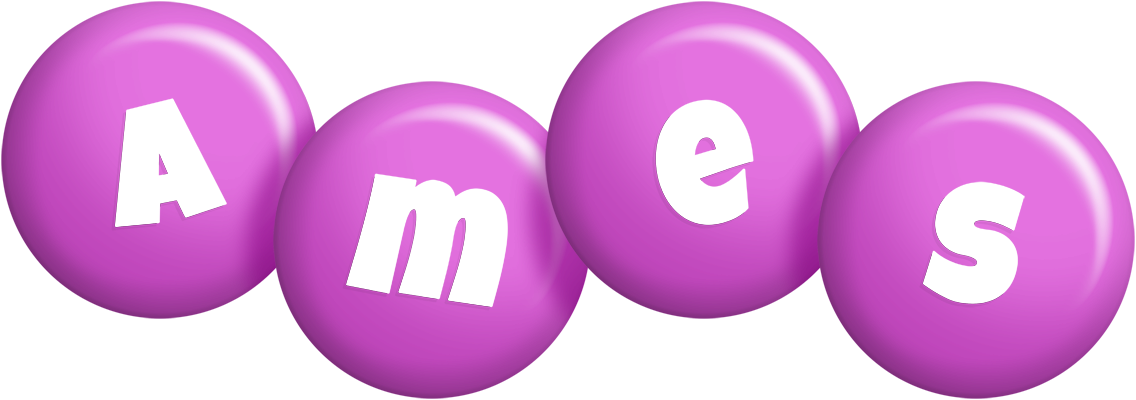 Ames candy-purple logo