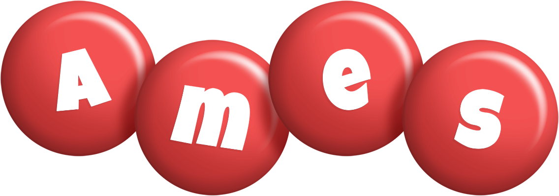 Ames candy-red logo