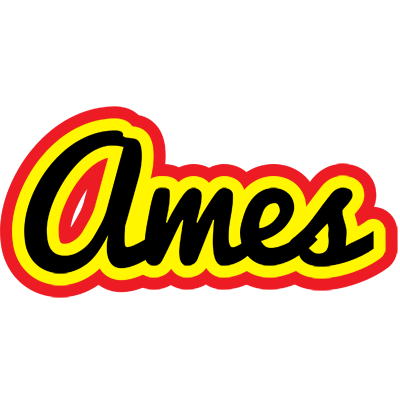 Ames flaming logo