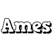 Ames snowing logo