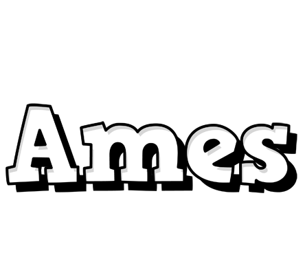 Ames snowing logo