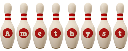 Amethyst bowling-pin logo