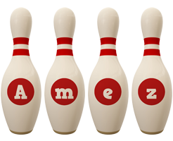 Amez bowling-pin logo