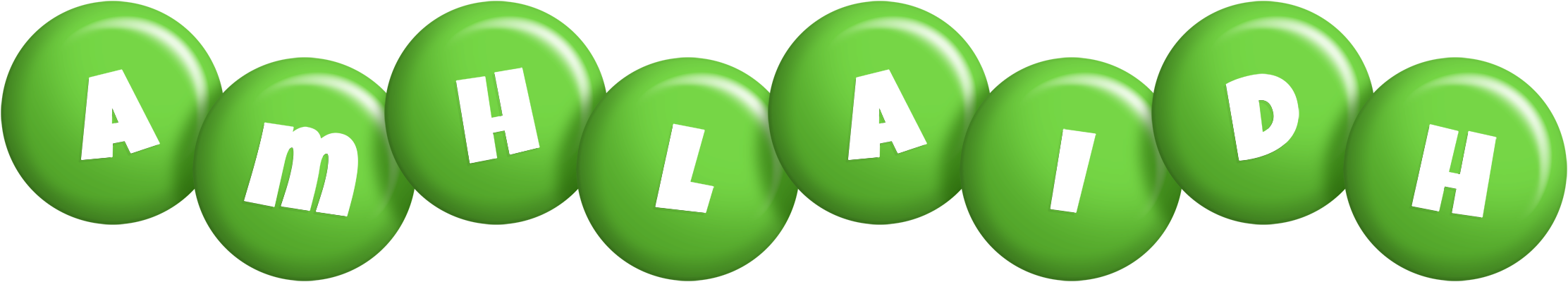 Amhlaidh candy-green logo
