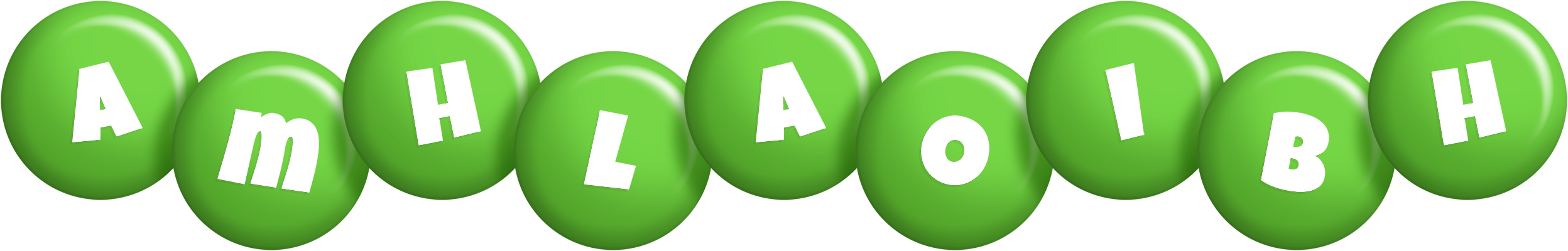 Amhlaoibh candy-green logo