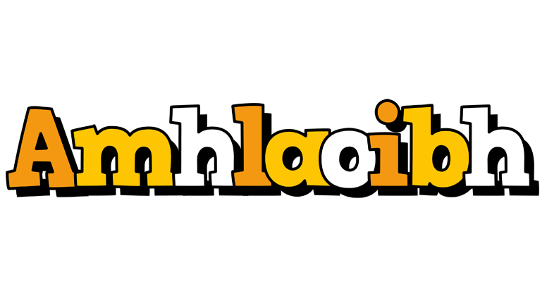 Amhlaoibh cartoon logo