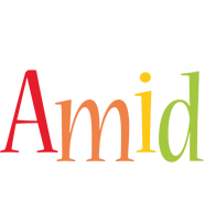 Amid birthday logo