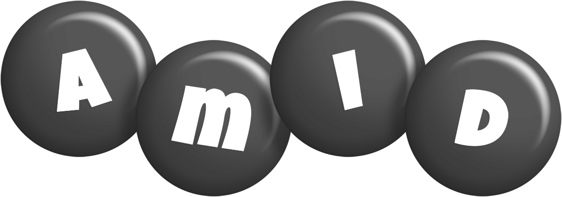 Amid candy-black logo