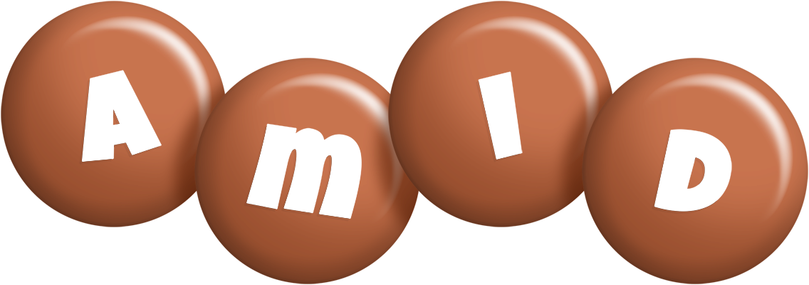 Amid candy-brown logo