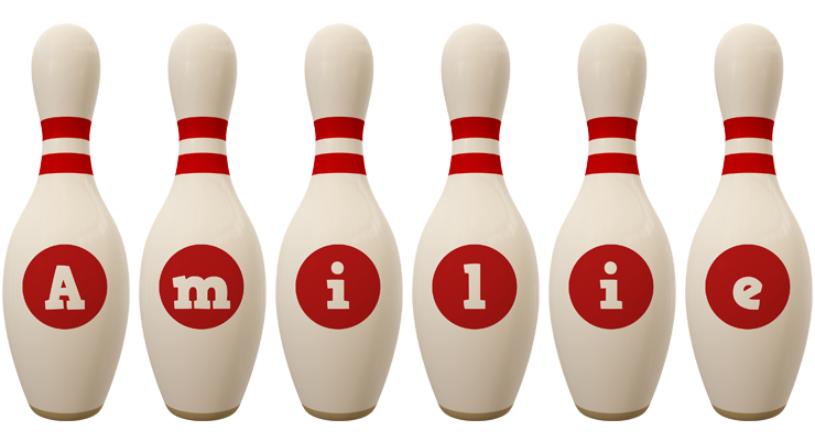 Amilie bowling-pin logo