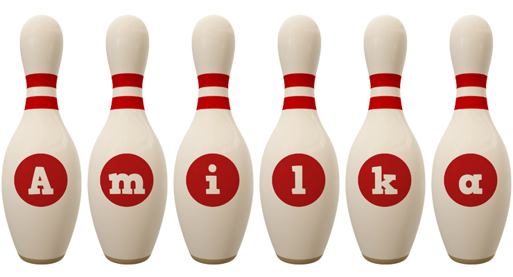 Amilka bowling-pin logo