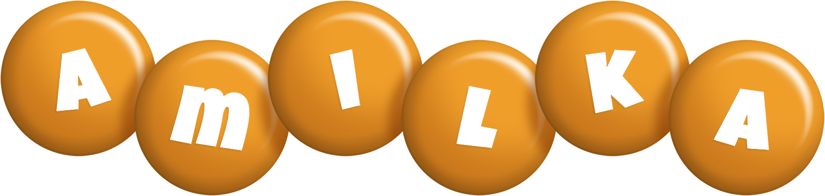 Amilka candy-orange logo