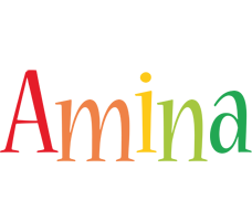 Amina birthday logo