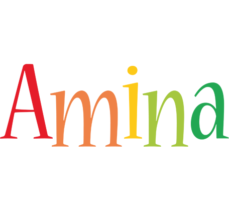 Amina birthday logo