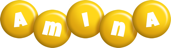 Amina candy-yellow logo