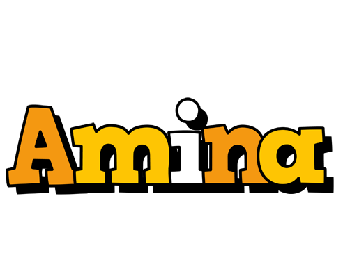 Amina cartoon logo