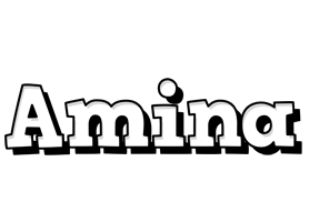 Amina snowing logo