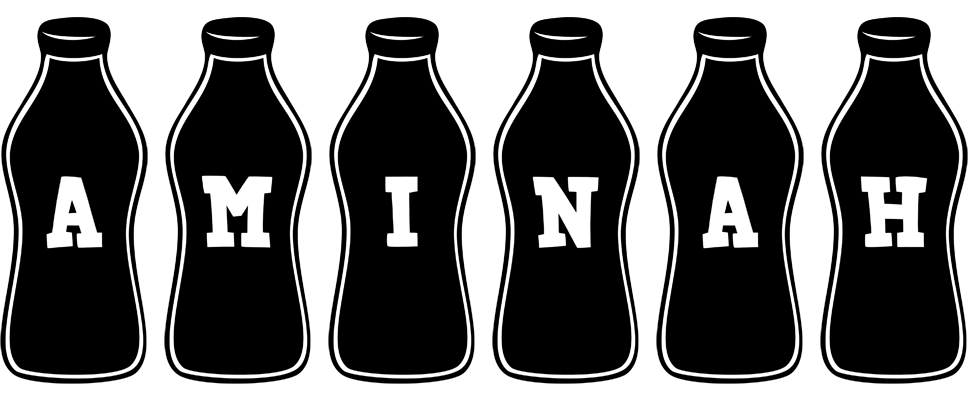 Aminah bottle logo