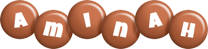 Aminah candy-brown logo