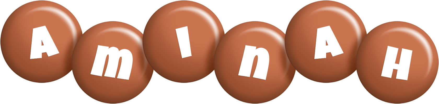 Aminah candy-brown logo