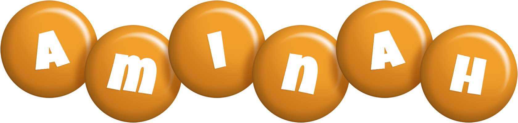 Aminah candy-orange logo