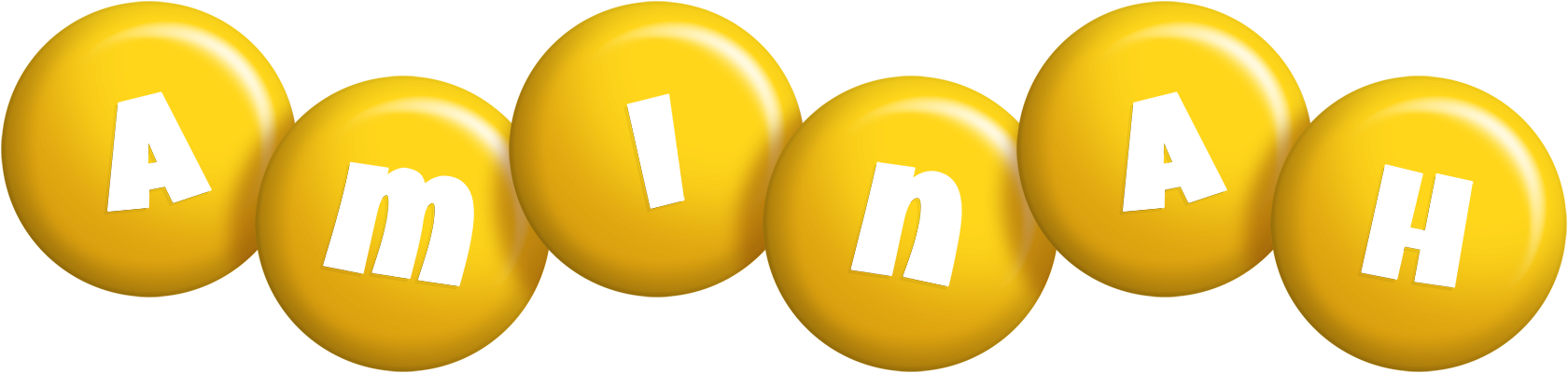 Aminah candy-yellow logo