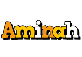 Aminah cartoon logo