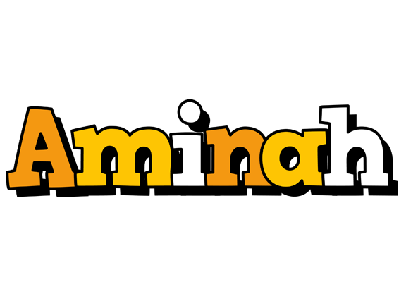 Aminah cartoon logo