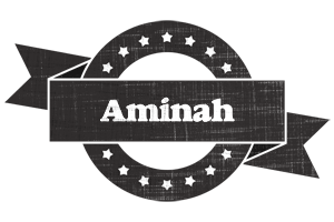 Aminah grunge logo