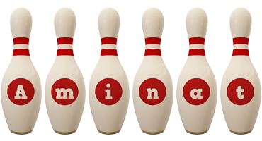 Aminat bowling-pin logo