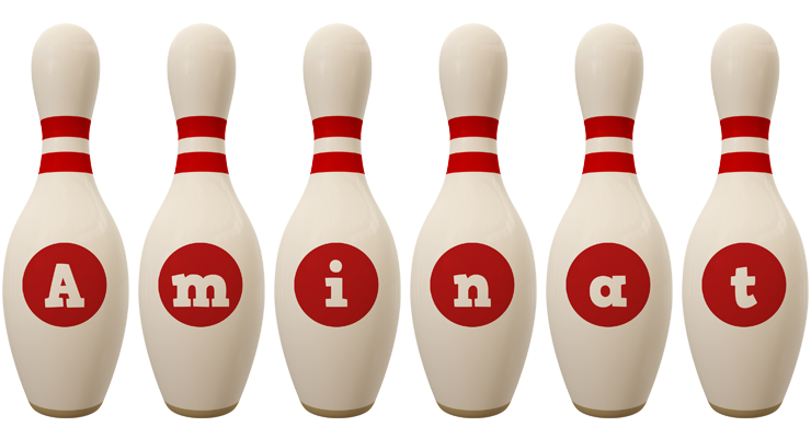 Aminat bowling-pin logo