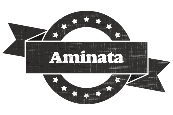 Aminata grunge logo