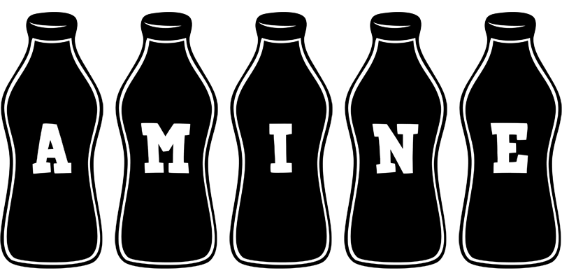 Amine bottle logo