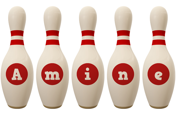 Amine bowling-pin logo