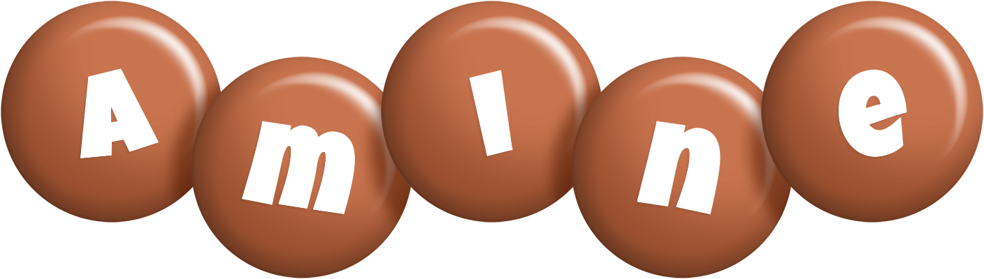 Amine candy-brown logo