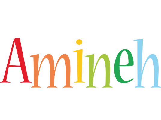 Amineh birthday logo