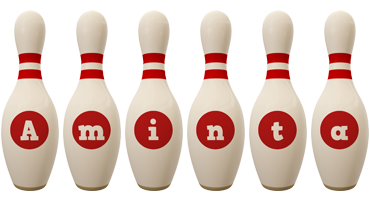 Aminta bowling-pin logo