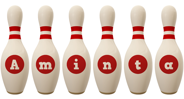 Aminta bowling-pin logo