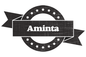 Aminta grunge logo