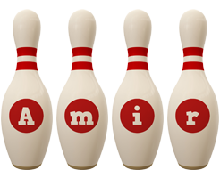 Amir bowling-pin logo